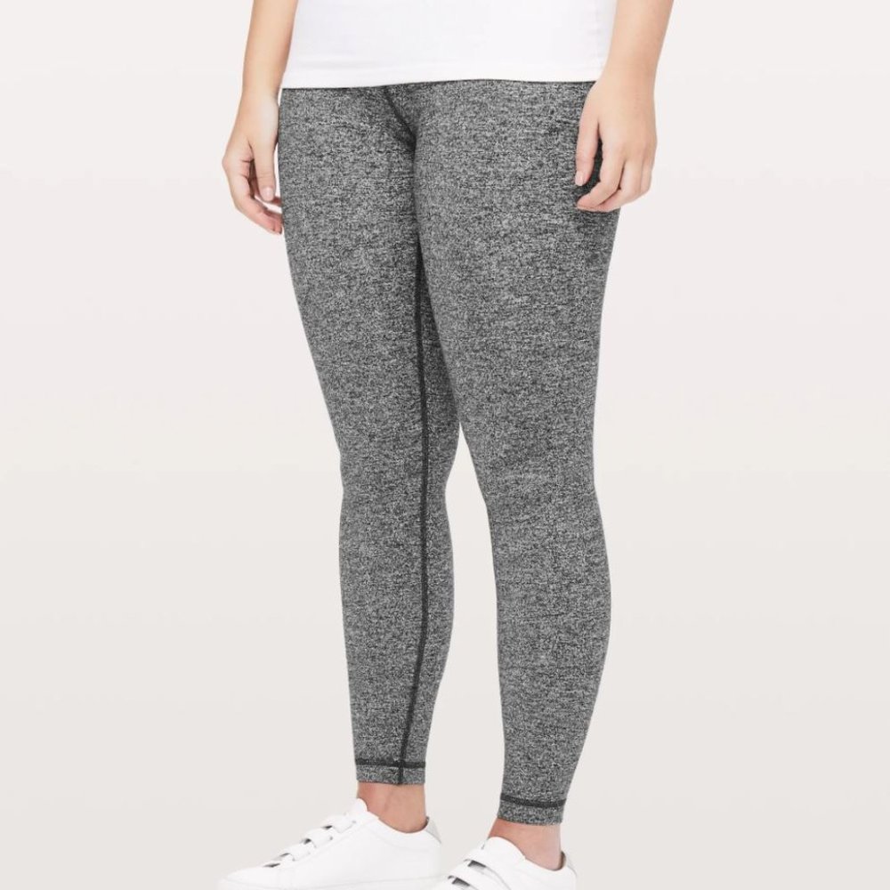 Lululemon Wunder Under Heathered Black Grey Size 4 Like New